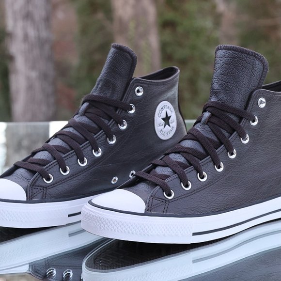 Converse Chuck Taylor All Star Tumbled Leather High Men’s Size 10 - Picture 12 of 13